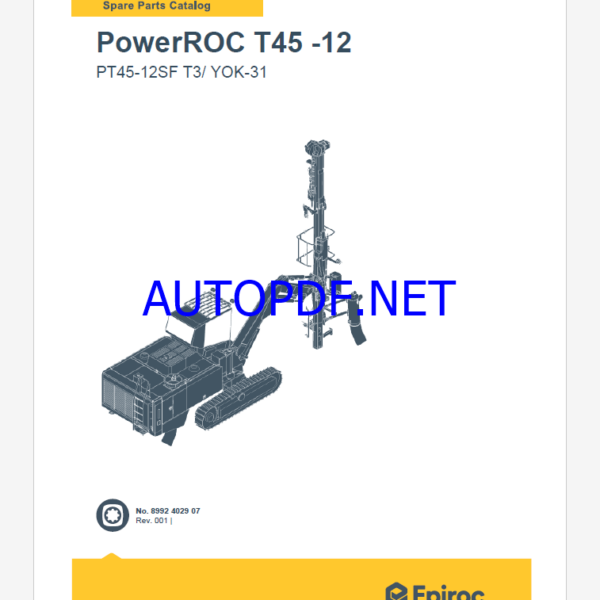 Epiroc PowerROC T45-12SF T3 YOK-31 Spare parts catalog