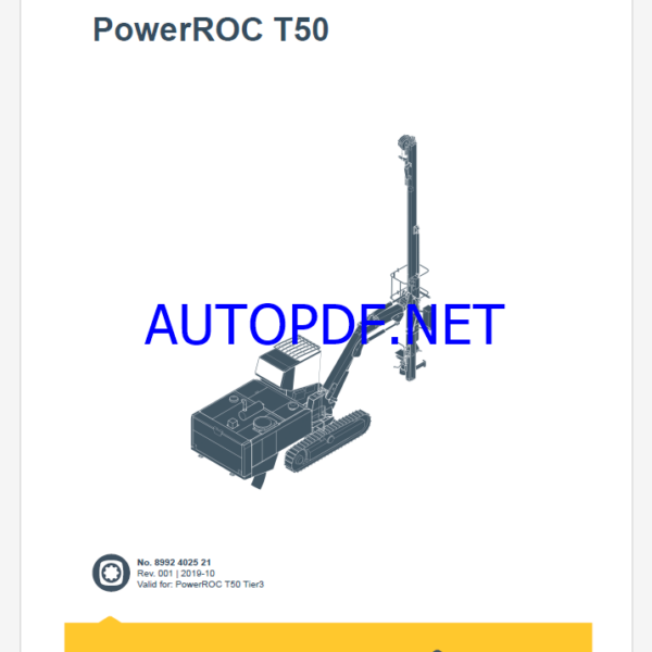 Epiroc PowerROC T50 Spare parts catalog