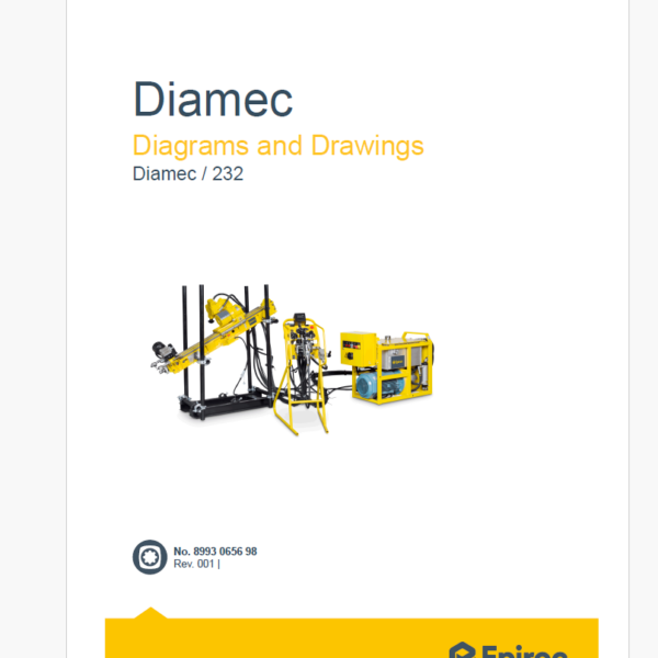 Epiroc Diamec/232 Diagrams and Drawings Manual Pneumatic Diagram Control Diagram Electiral Diagram Fire Protection Diagram Hydraulic Diagram Lubrication Diagram Mechaniel-Overiew Water Diagram Epiiroc Epiroc Diamec/232 Diagrams and Drawings Manual