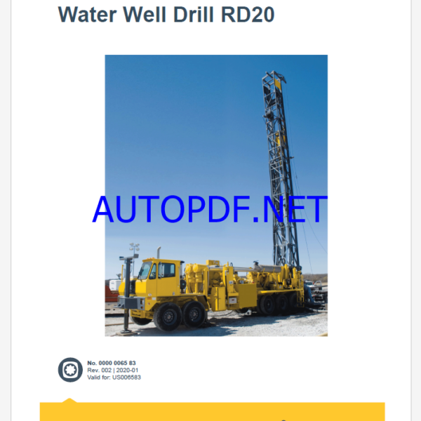 Epiroc Water Well Drill RD20 Spare parts catalogEpiroc Water Well Drill RD20 Spare parts catalog