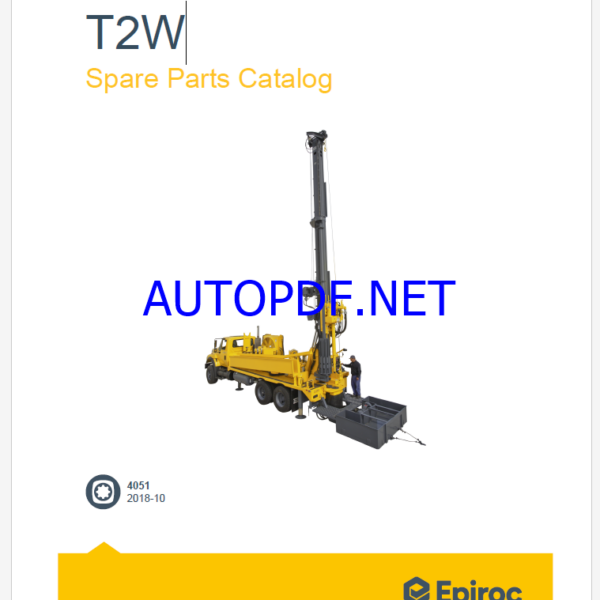 Epiroc Water Well Drill T2W Spare parts catalog