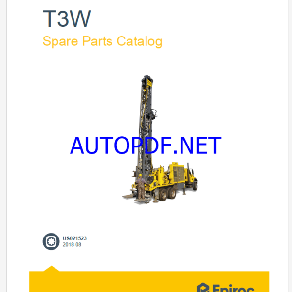 Epiroc Water Well Drill T3W Spare parts catalog