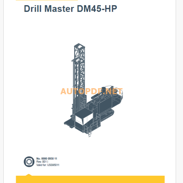 Epiroc Drill Master DM45-HP Diagrams and Drawings Manual