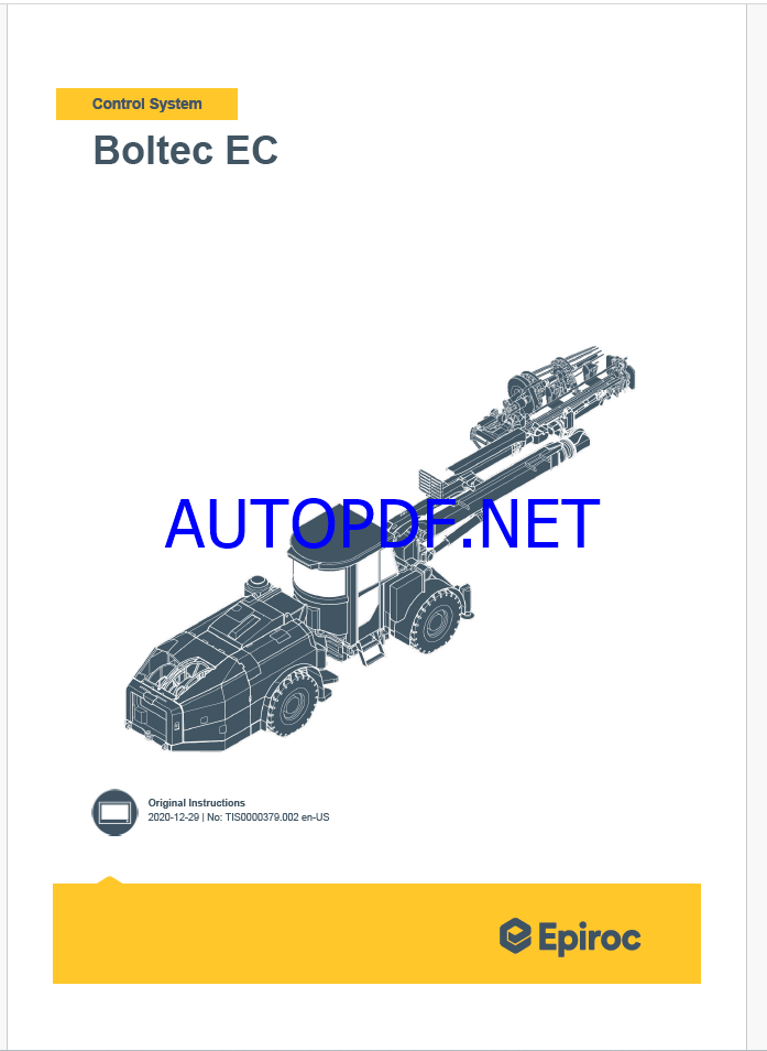 Epiroc Boltec EC Control System ManualEpiroc Boltec EC Control System Manual