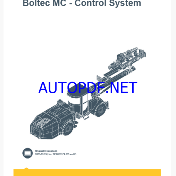 Epiroc Boltec MC Control System Manual