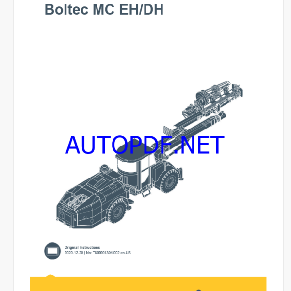 Epiroc Boltec MC EH-DH Control System Manual