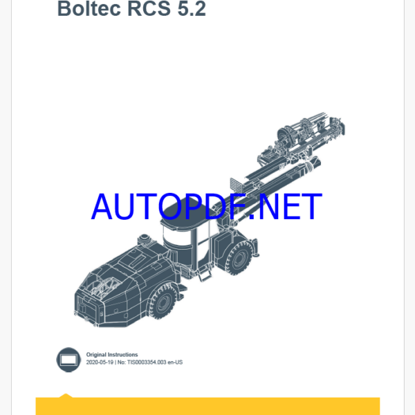 Epiroc Boltec RCS 5.2 Control System Manual