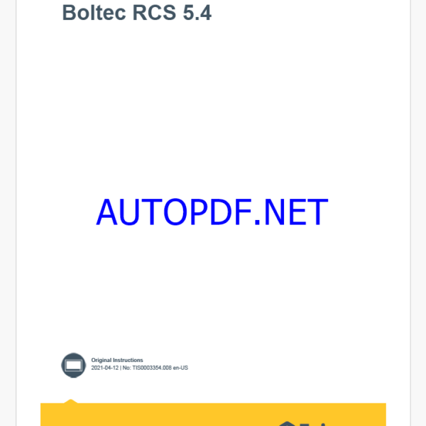 Epiroc Boltec RCS 5.4 Control System Manual