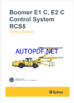 Epiroc Boomer E1C, E2C RCS5 Control System Manual