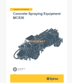 Epiroc Concrete Spraying Equipment MCS30 Diagrams and Drawings Manual