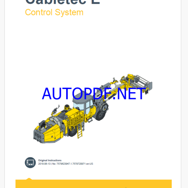 Epiroc Cabletec E Control System Manual