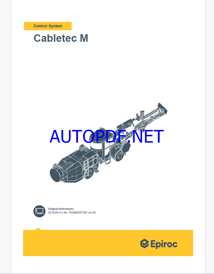 Epiroc Cabletec M Control System Manual