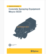 Epiroc Concrete Spraying Equipment Meyco SE30 Diagrams and Drawings Manual