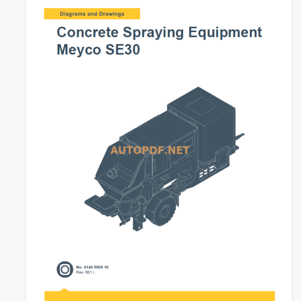 Epiroc Concrete Spraying Equipment Meyco SE30 Diagrams and Drawings Manual