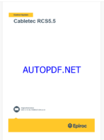 Epiroc Cabletec RCS 5.5 Control System Manual