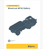 Epiroc Minetruck MT42 Battery Diagrams and Drawings Manual