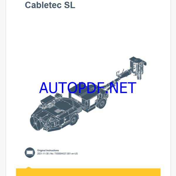 Epiroc Cabletec SL Control System Manual