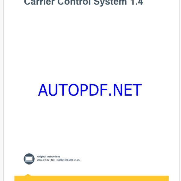 Epiroc Carrier Control System 1.4 Control System Manual