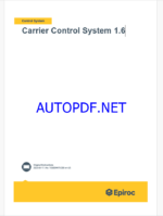 Epiroc Carrier Control System 1.6 Control System Manual