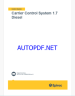 Epiroc Carrier Control System 1.7 Diesel Control System Manual