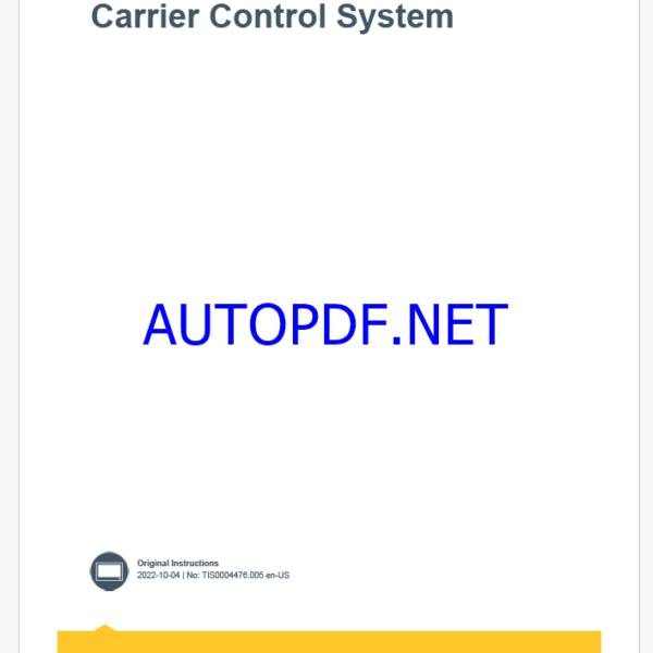 Epiroc Carrier Control System Manual