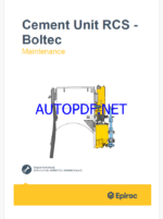 Epiroc Cement Unit RCS Boltec Control System Manual