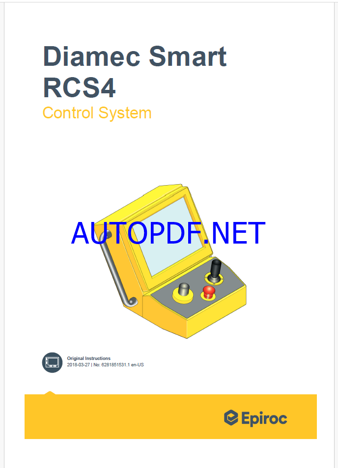 Epiroc Diamec Smart RCS4 Control System Manual