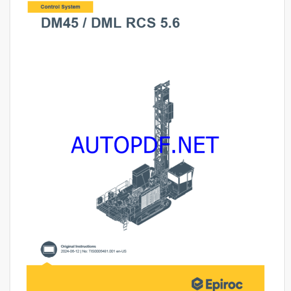 Epiroc DM45 DML RCS 5.6 Control System Manual