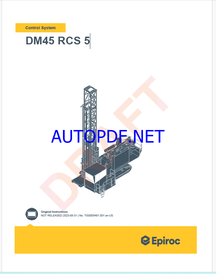 Epiroc DM45 RCS 5 Pit Viper Control System Manual