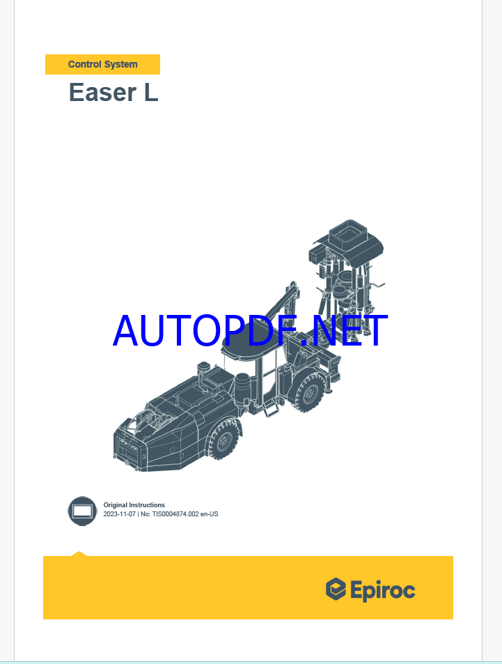 Epiroc Easer L Control System Manual