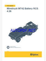 Epiroc Minetruck MT42 Battery RCS 4.26 Control System Manual