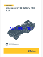 Epiroc Minetruck MT42 Battery RCS 4.28 Control System Manual