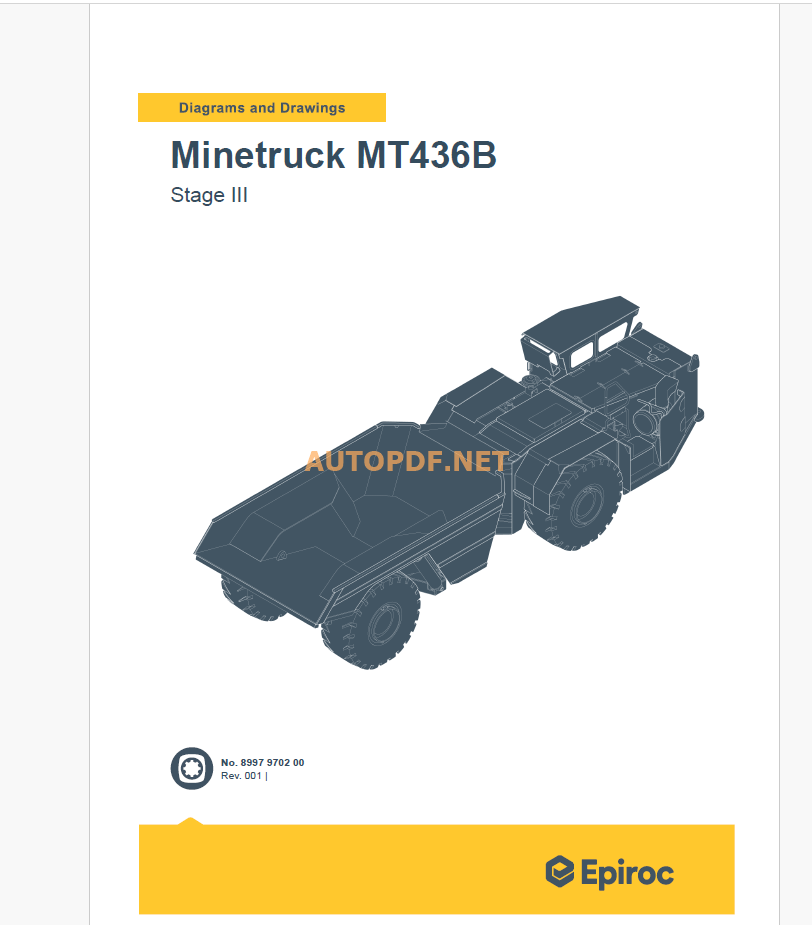 Epiroc Minetruck MT436B Diagrams and Drawings Manual