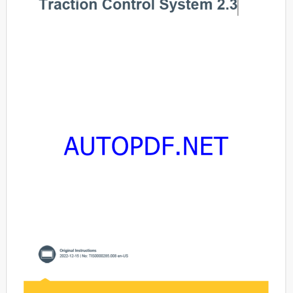 Epiroc Traction Control System 2.3 Control System Manual