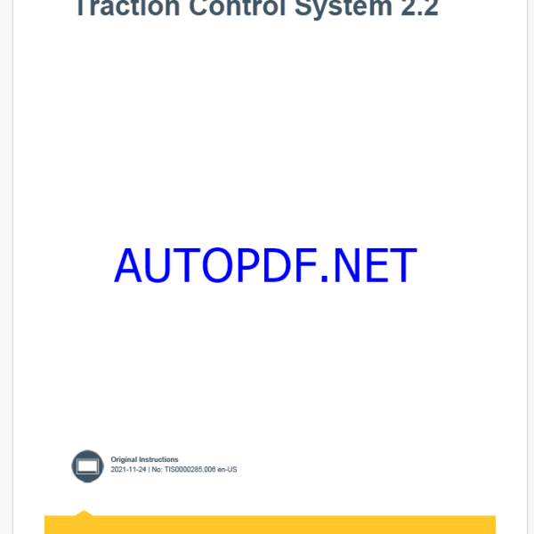 Epiroc Traction Control System 2.2 Control System Manual