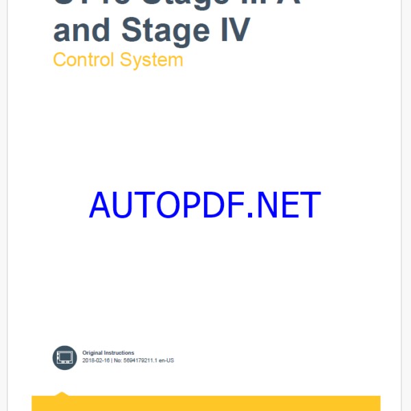 Epiroc ST18 Stage III A and Stage IV Control System Manual