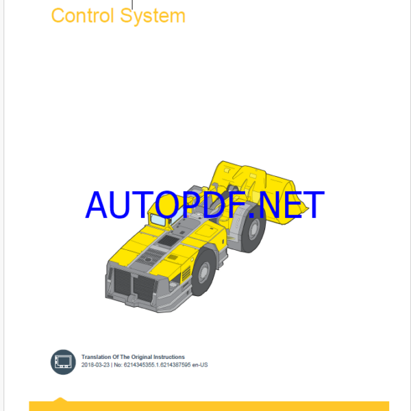 Epiroc ST18 Scooptram Control System Manual