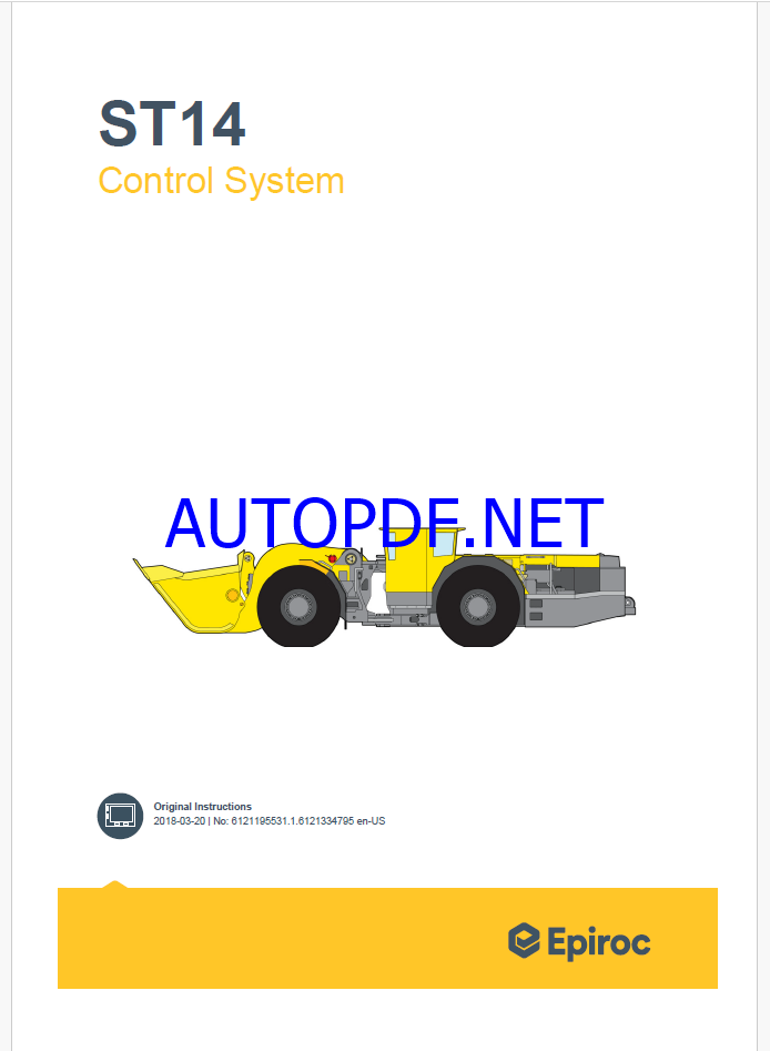 Epiroc ST14 Scooptram Control System Manual