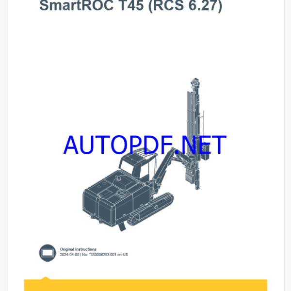 Epiroc SmartROC T45 RCS 6.27 Control System Manual