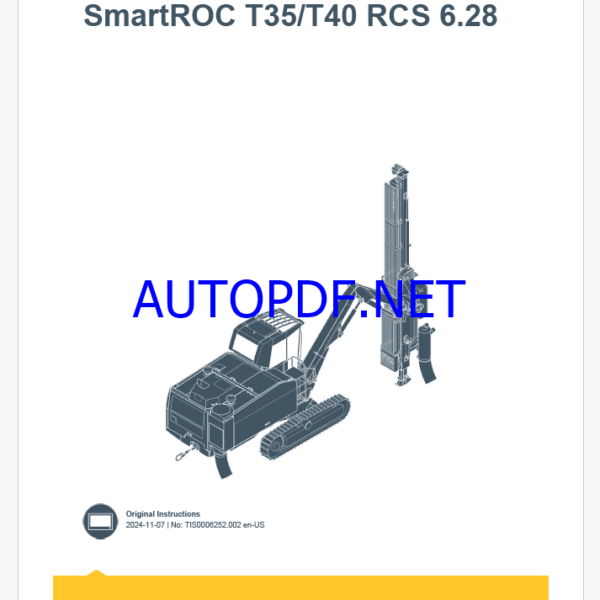 Epiroc SmartROC T35, T40 RCS 6.28 Control System Manual