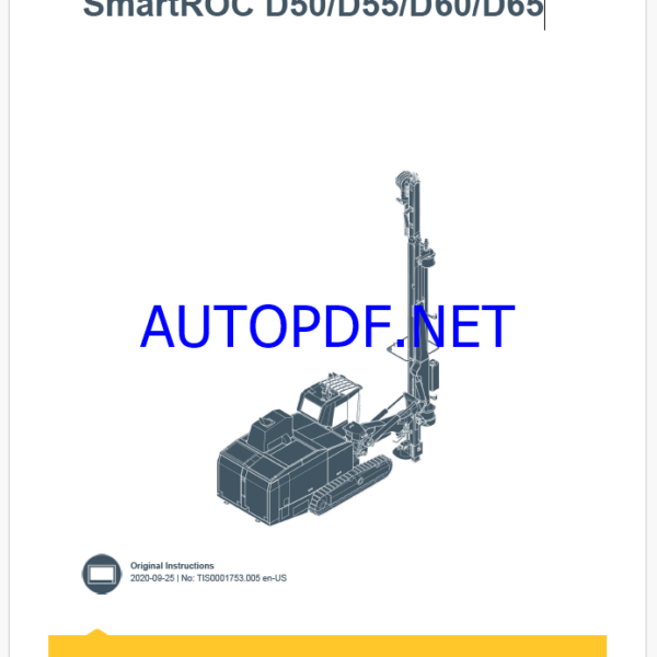 Epiroc SmartROC D50, D55, D60, D65 Control System Manual