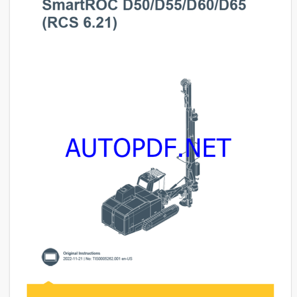 Epiroc SmartROC D50, D55, D60, D65 RCS 6.21 Control System Manual