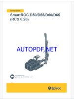 Epiroc SmartROC D50, D55, D60, D65 RCS 6.26 Control System Manual