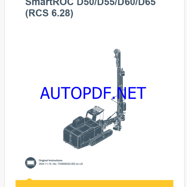 Epiroc SmartROC D50, D55, D60, D65 RCS 6.28 Control System Manual