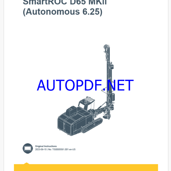 Epiroc SmartROC D65 MKll Autonomous 6.25 Control System Manual