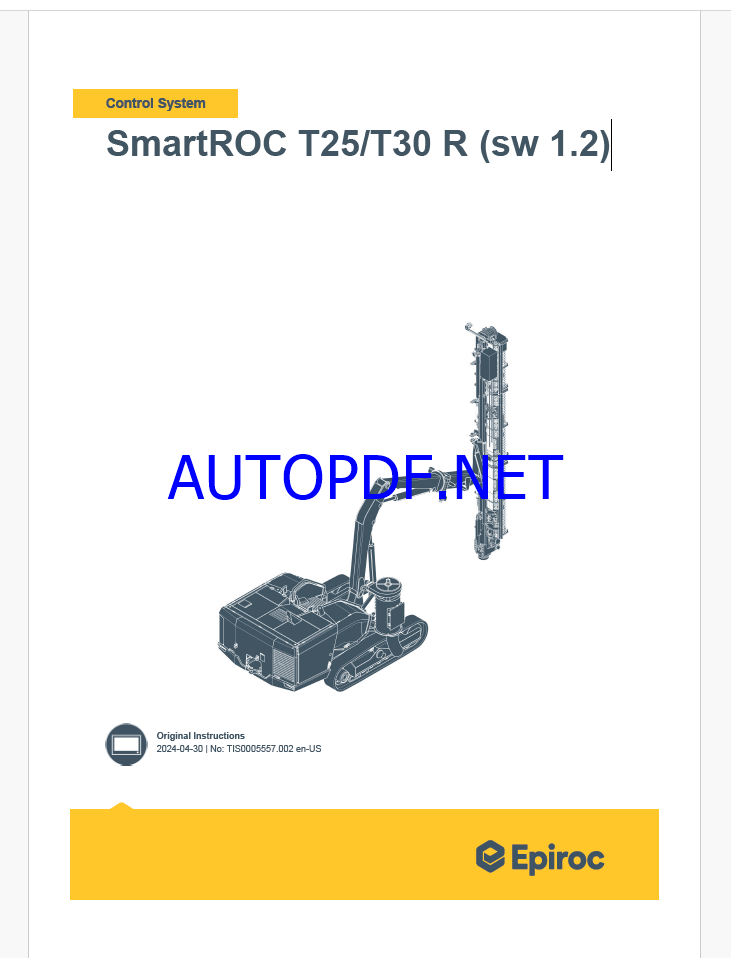 Epiroc Control System  PDF Manual download