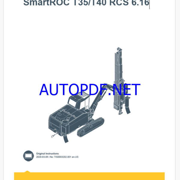 Epiroc SmartROC T35, T40 RCS 6.16 Control System Manual