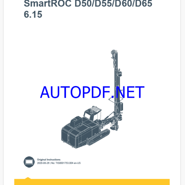 Epiroc SmartROC D50, D55, D60, D65 6.15 Control System Manual