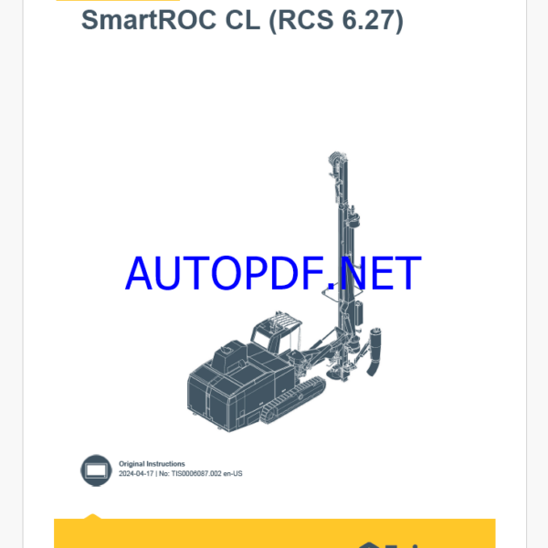 Epiroc SmartROC CL RCS 6.27 Control System Manual