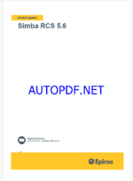 Epiroc Simba RCS 5.6 Control System Manual